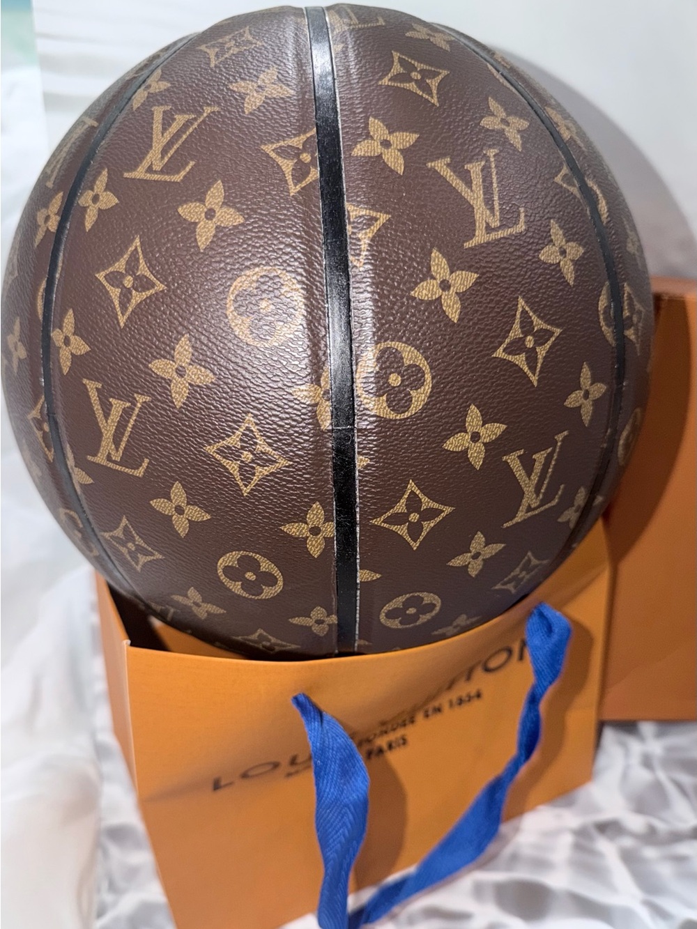 Novelty  Monogram Basketball in Brown - Picture 8 of 10